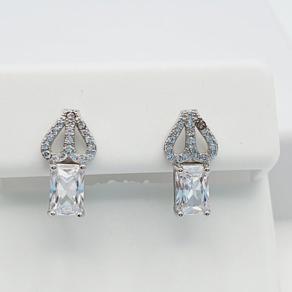 "925 Sterling Silver Cubic Zirconia Earrings, U19254815 - Picture 5 of 11